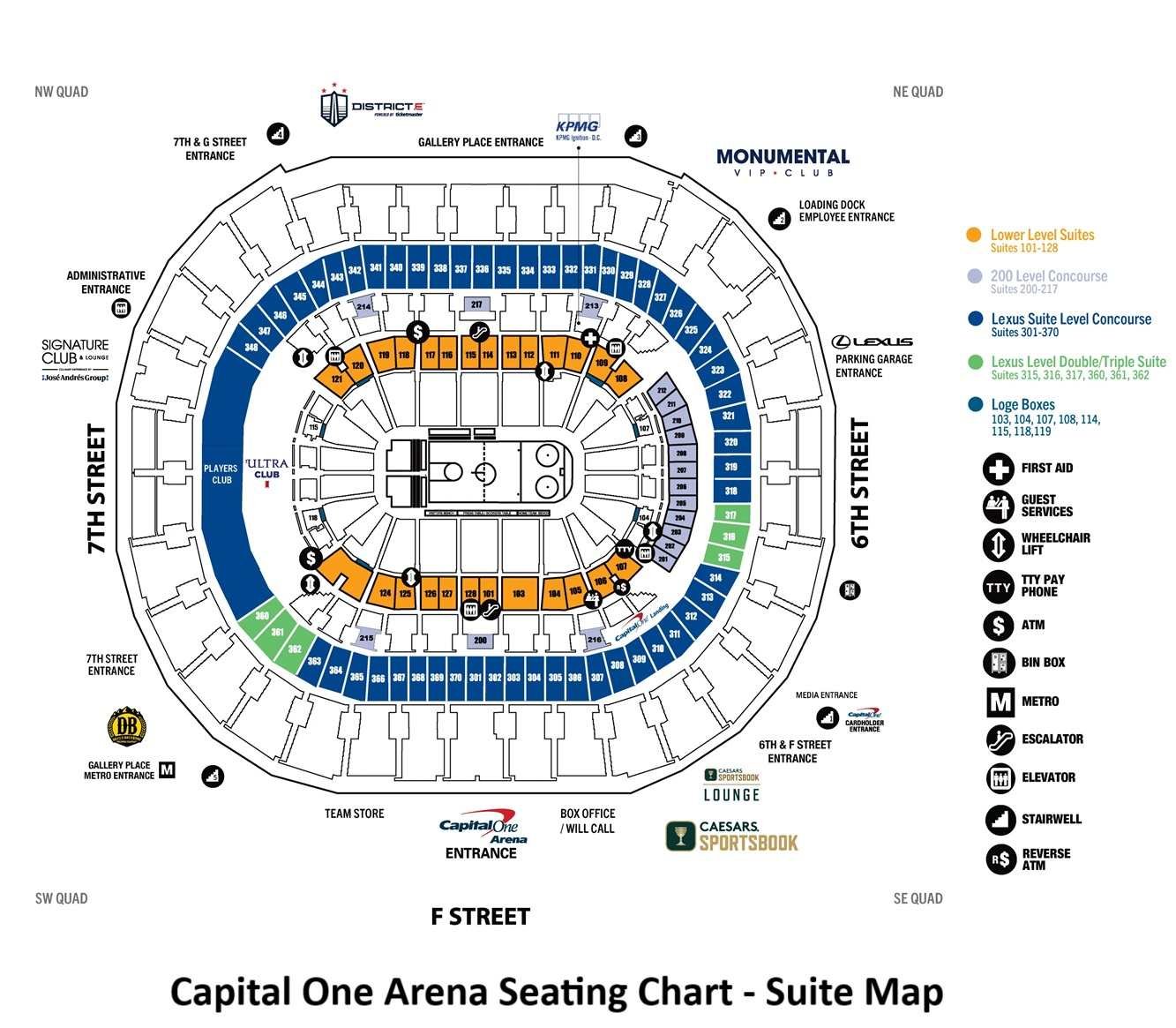 Capital One Arena Seating Layout for Suite