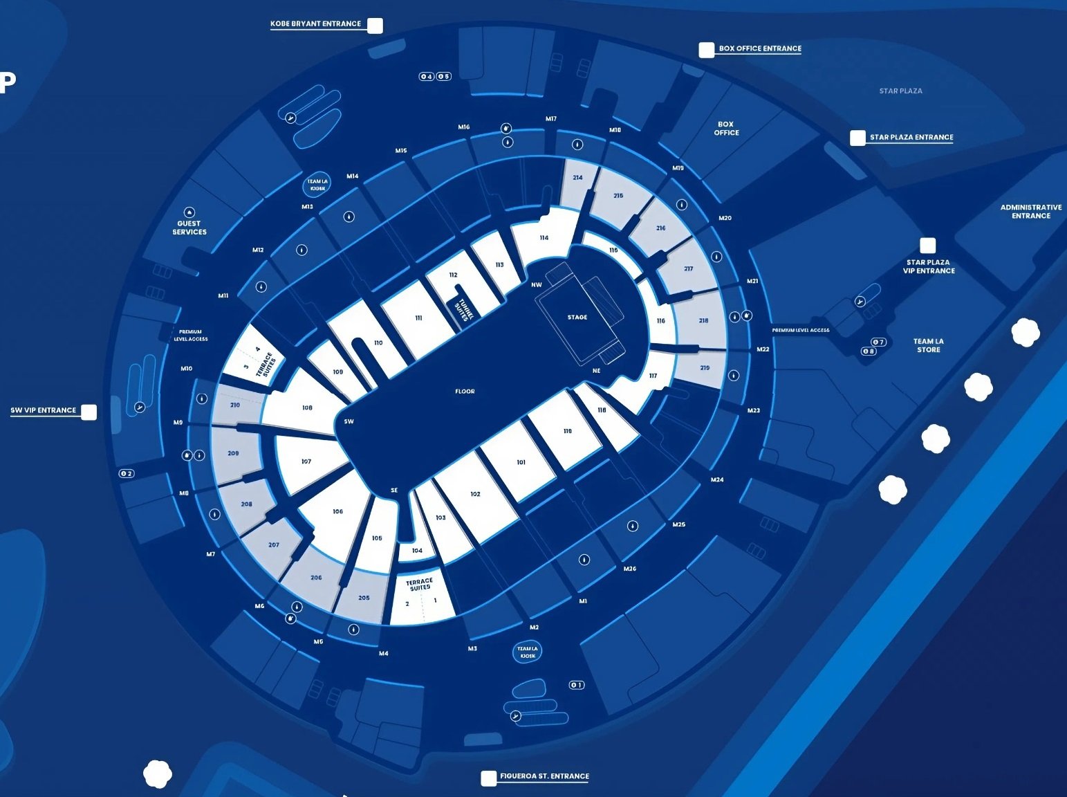 Crypto.com Arena Seating Layout with Sections