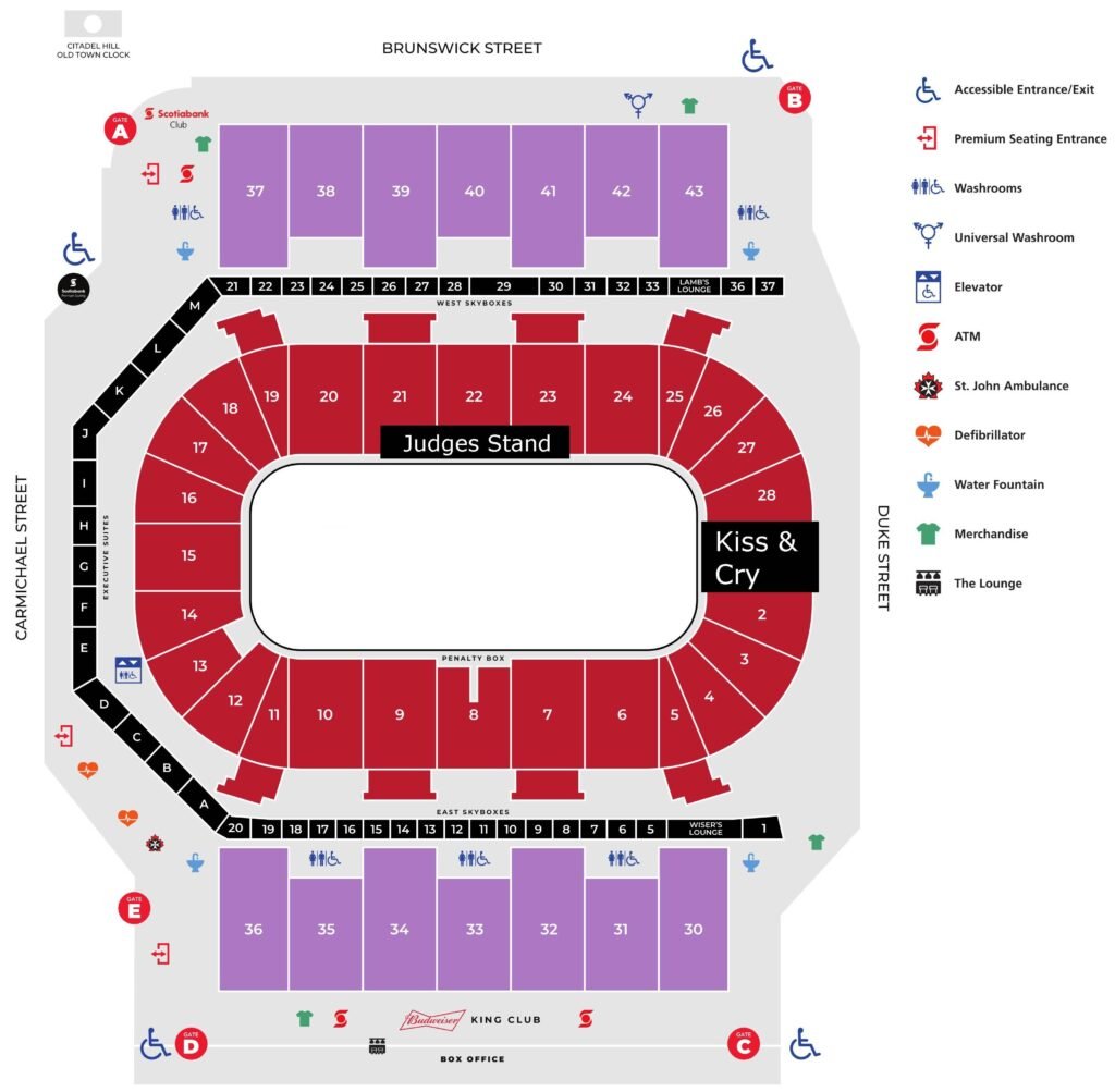 Scotiabank Arena Seating Chart with Row and Seat Numbers